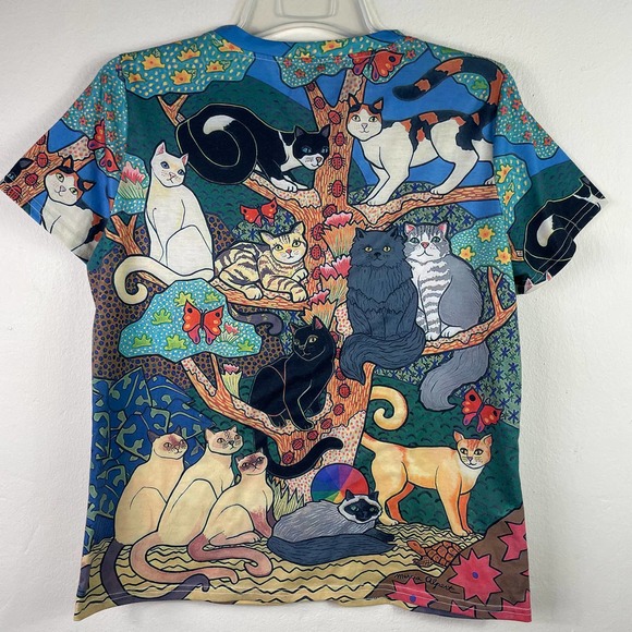Cats T-Shirt Size L Maria Alpert print. - Picture 5 of 8